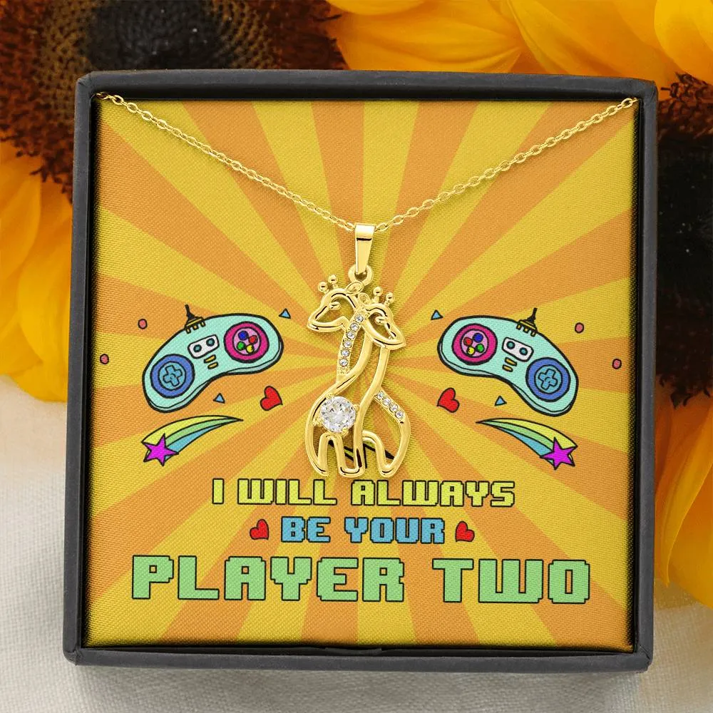 Always Be Your Player 2 Giraffe Necklace