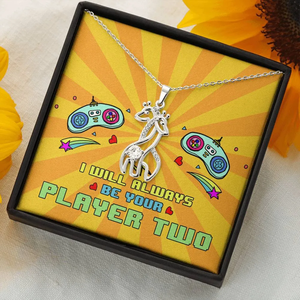 Always Be Your Player 2 Giraffe Necklace