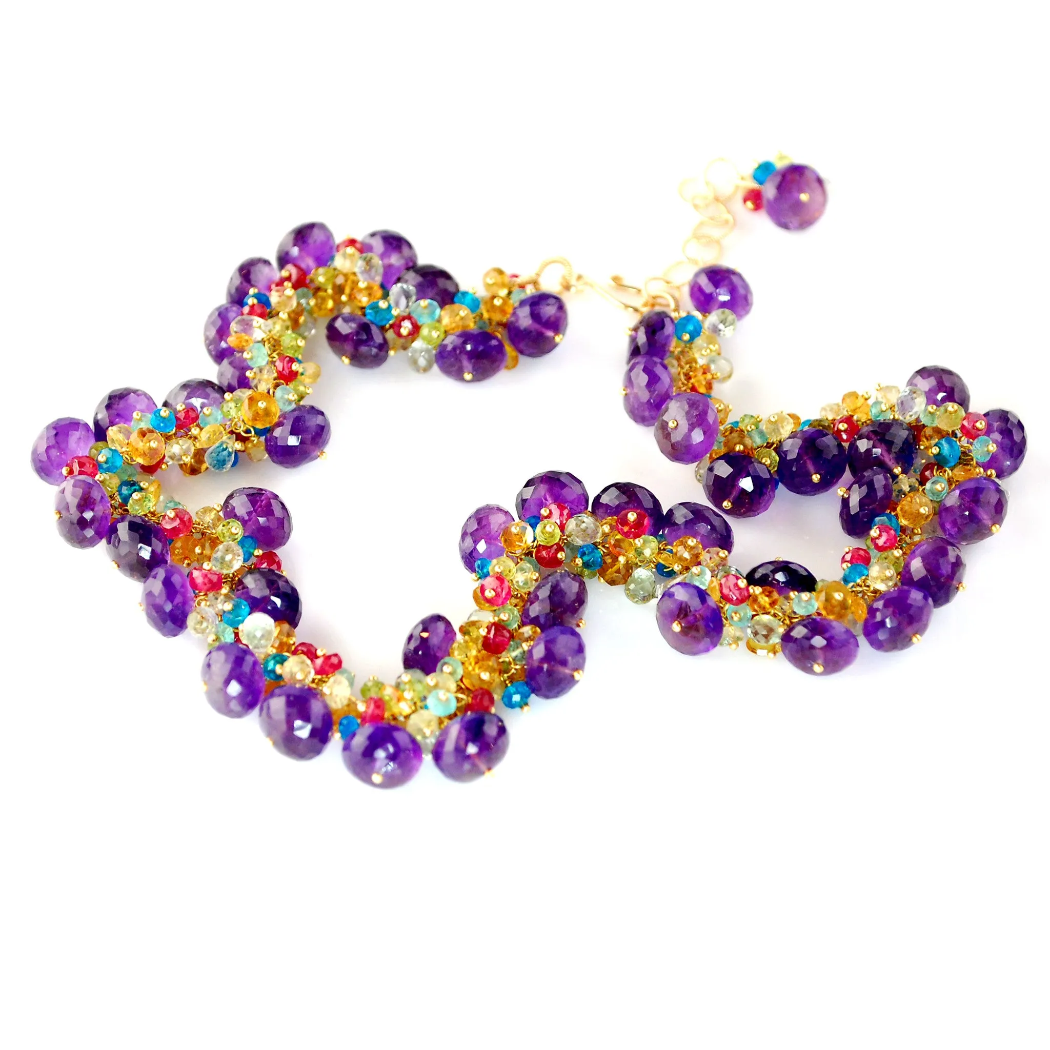 Amethyst Necklace with Gemstone Accents