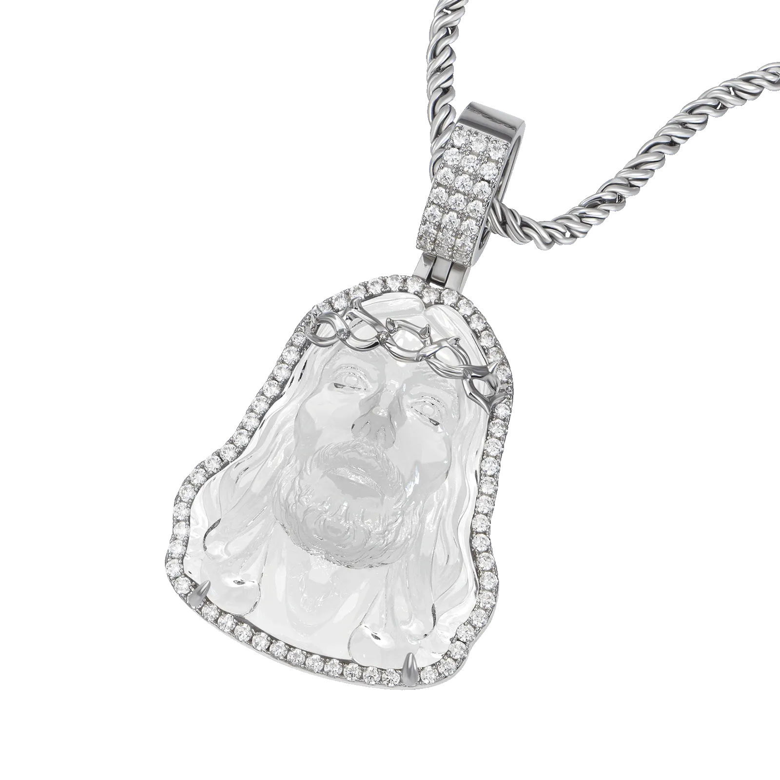 Arcenciel Gospel Transparent Jesus Pendant
