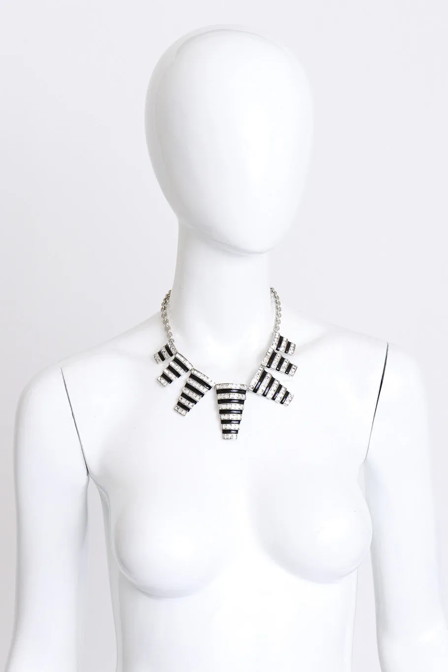Art Deco Column Pendant Necklace