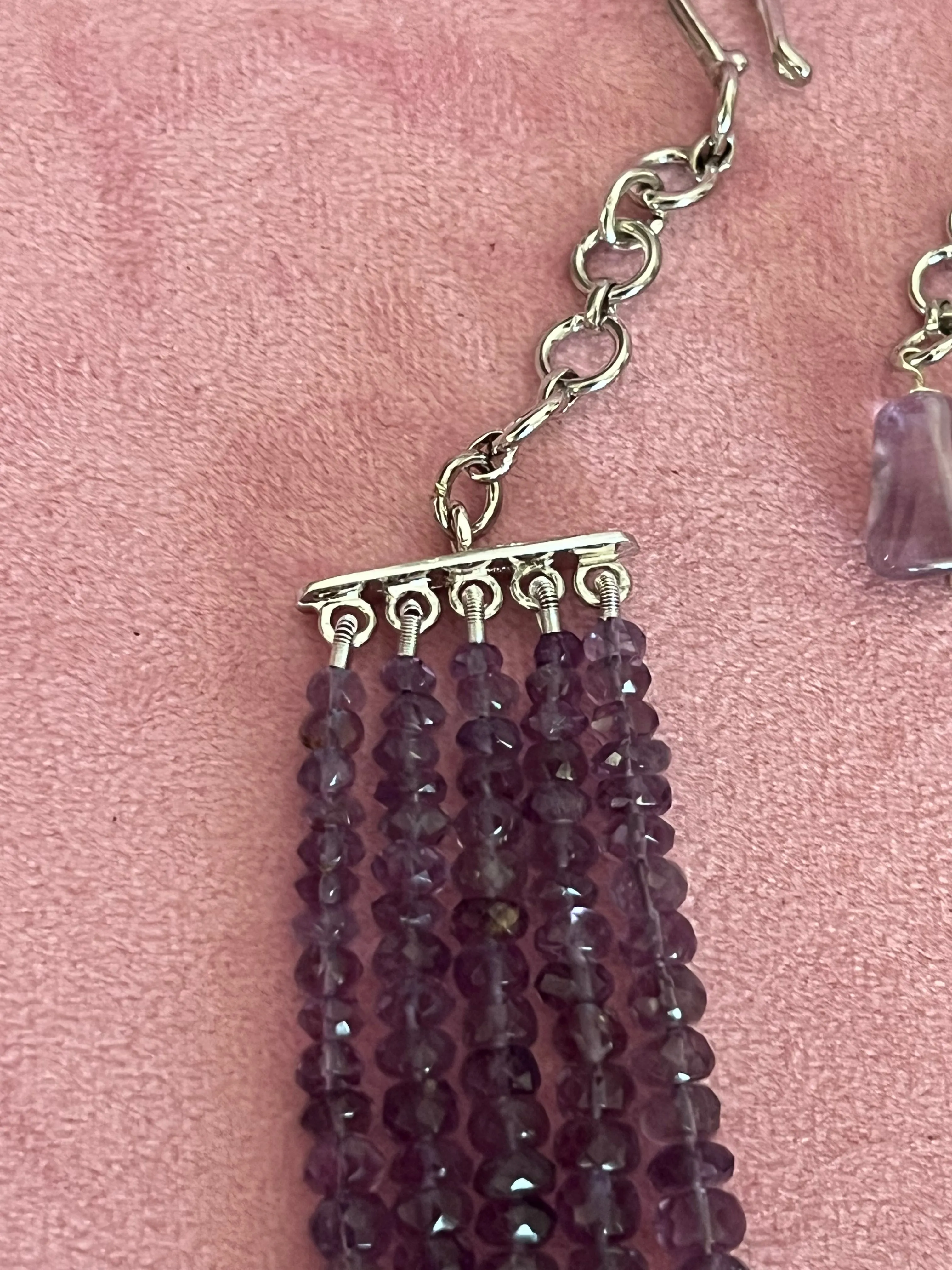 Artisan-Crafted Amethyst Necklace: Elegance from Brazilian Mines