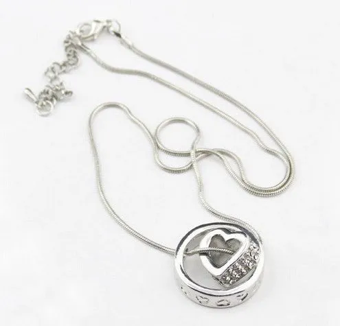Austrian Crystal Rhinestones Heart Ring Pendant