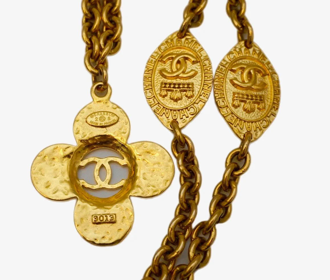 Authentic Chanel Vintage Iconic Gold Cross Necklace