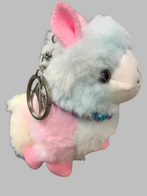 Baby Llama Keychain w/beaded necklace