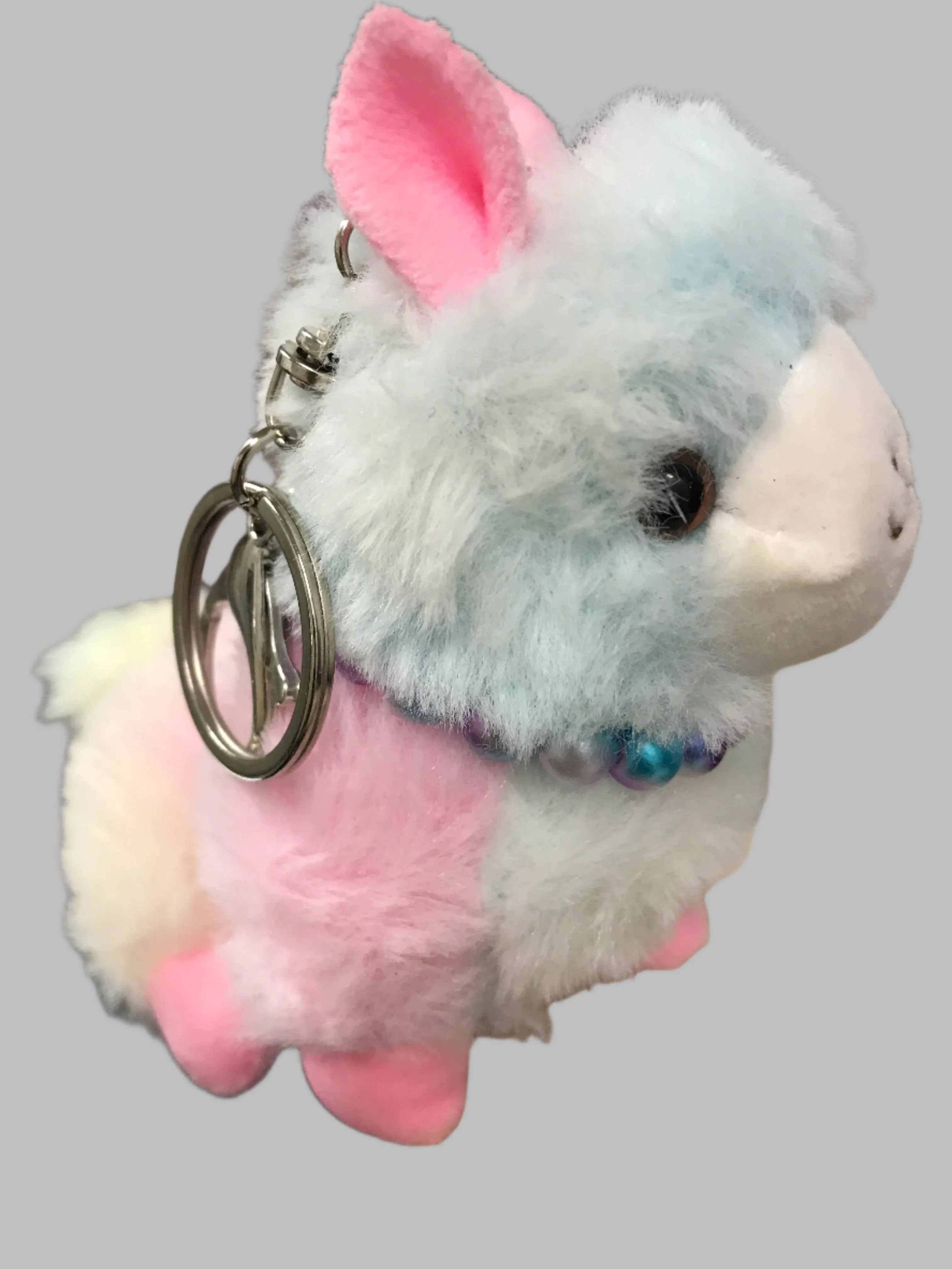Baby Llama Keychain w/beaded necklace