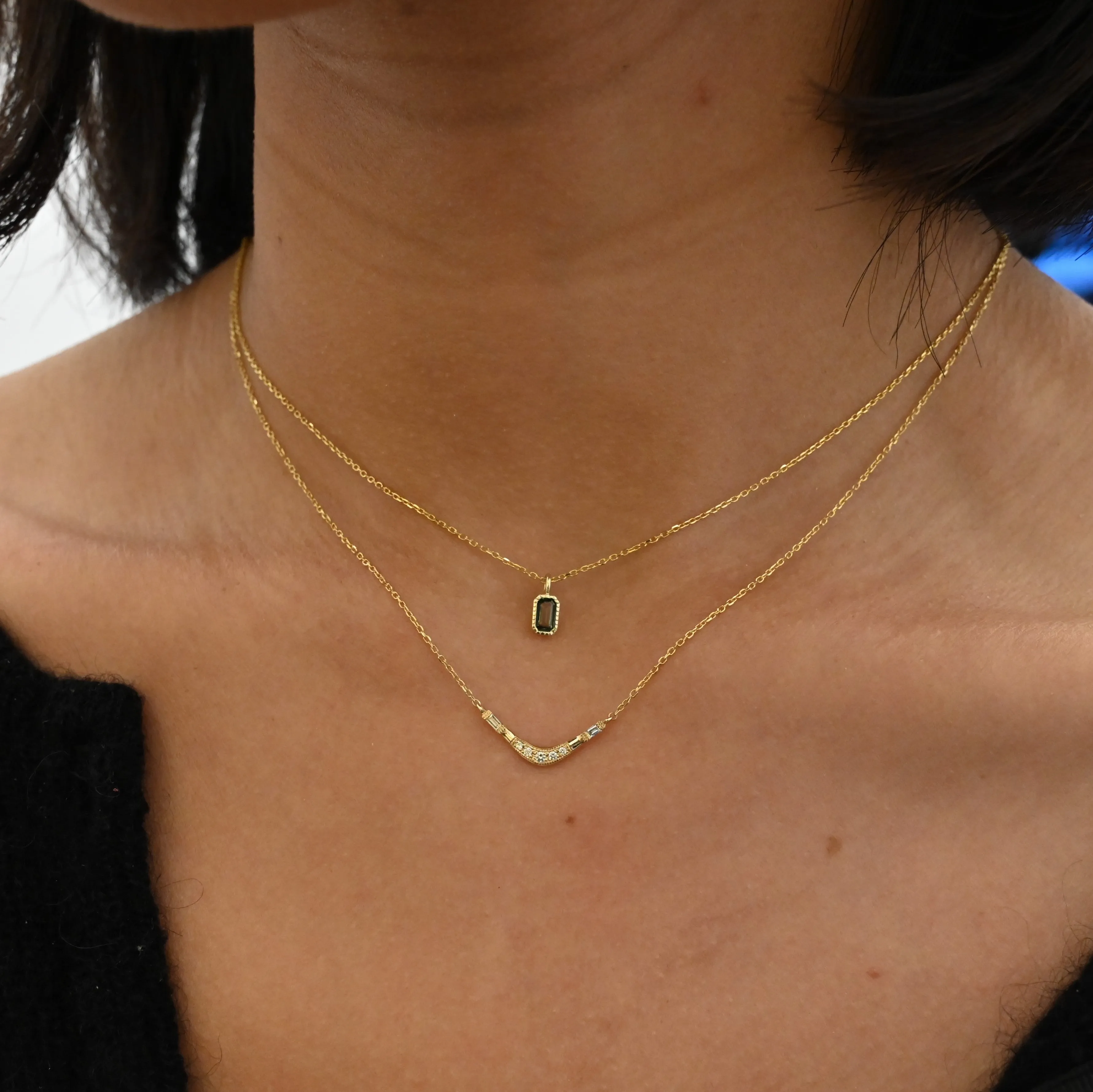 Baguette Wave Necklace
