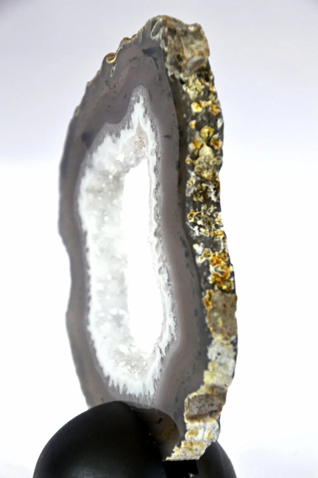 Banded Agate and Crystal Slice