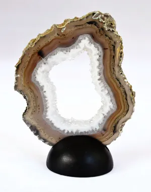 Banded Agate and Crystal Slice