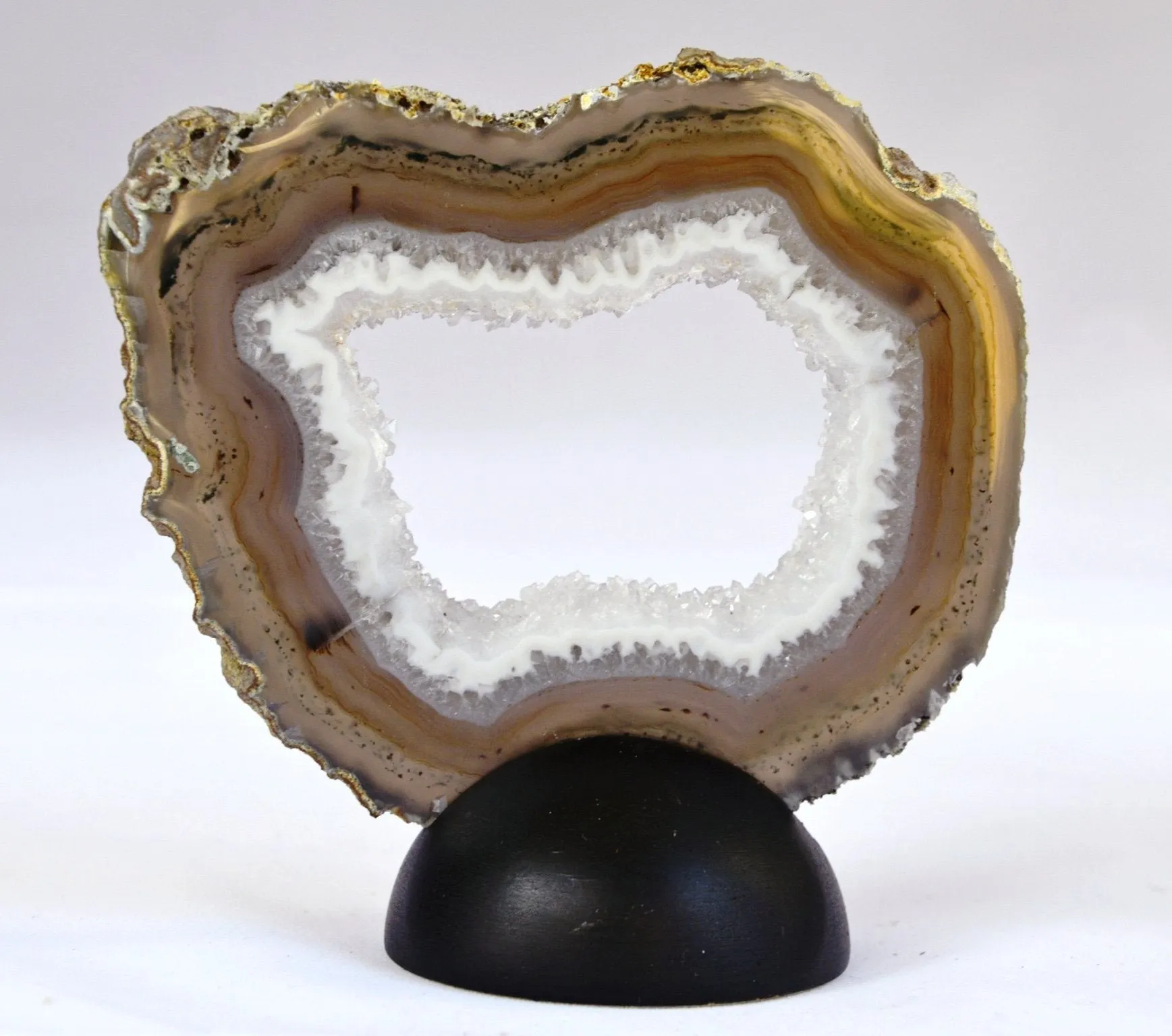 Banded Agate and Crystal Slice