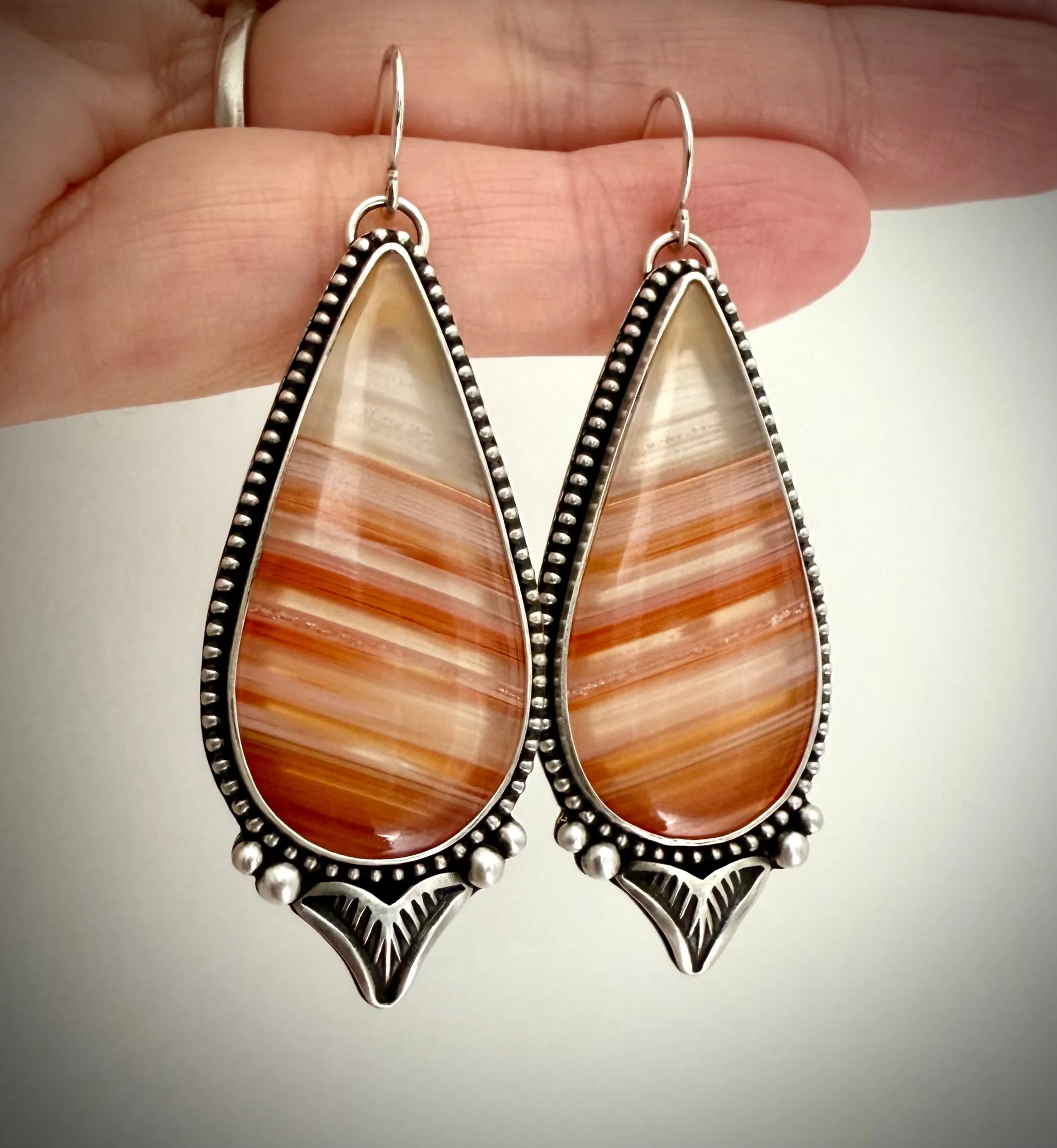 Banded Agate Drop Earrings