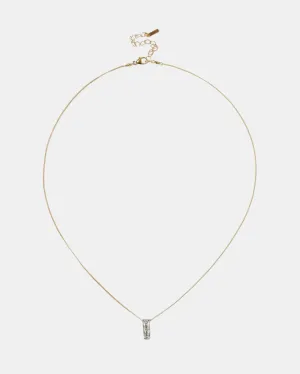 BAR DIAMOND NECKLACE IN GOLD MIX