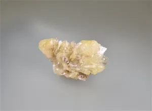 Barite on Fluorite, Sub-Rosiclare Level, Annabel Lee Mine, Ozark-Mahoning Company, Harris Creek District, Southern Illinois, Mined c. 1985, Ralph Campbell Collection, Miniature 2.5 x 4.5 x 7.5 cm, $350.  Online 11/6.