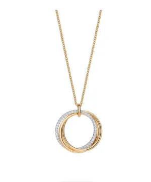Birks Rosee du Matin Yellow Gold Circle Large Pendant Necklace