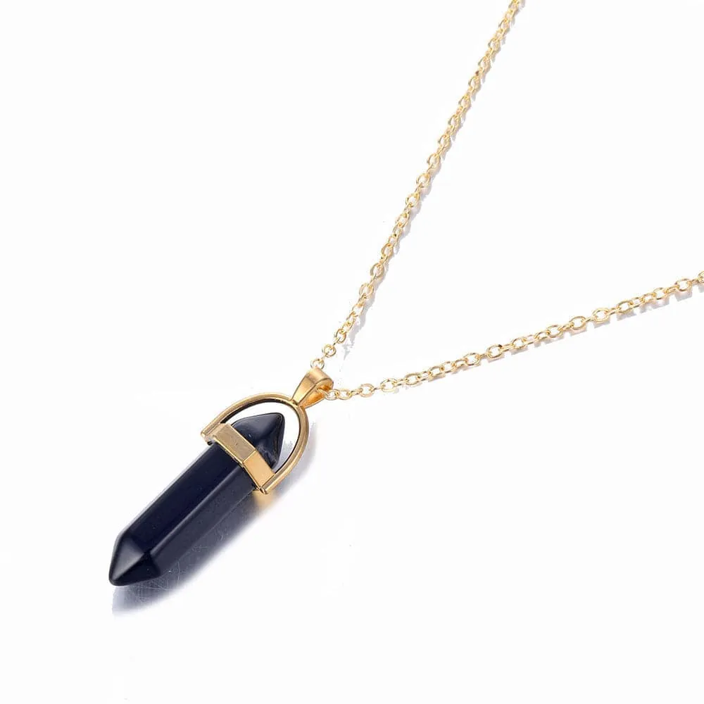 Black Onyx Crystal Necklace