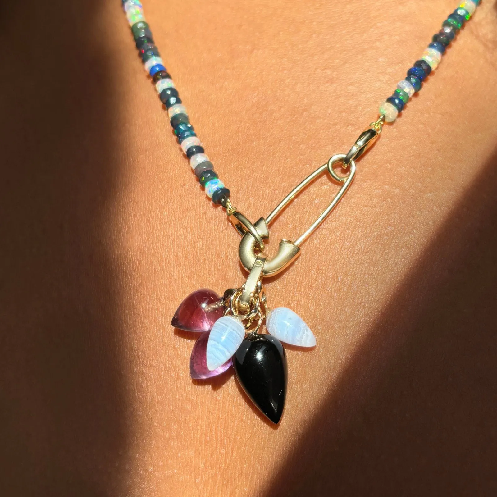 Blue Lace Agate Drop Charm