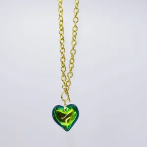 Blue/Green Enchanted Heart Necklace
