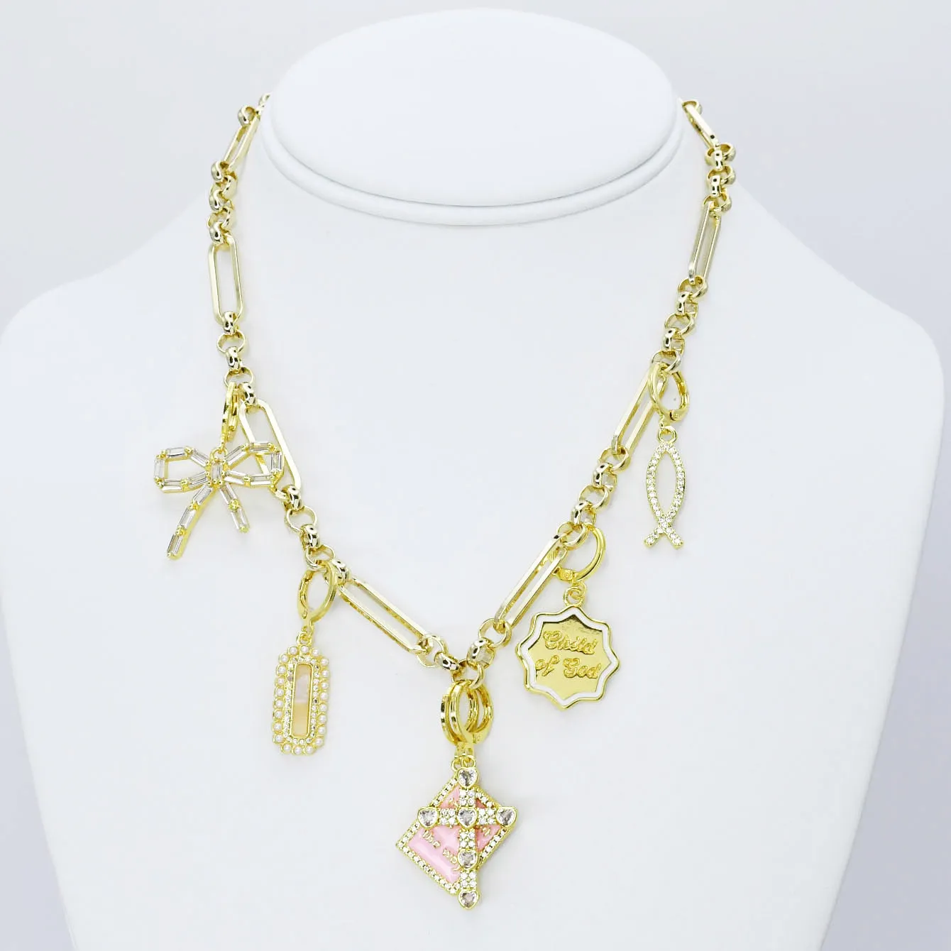 Blush and Blessings Charm Necklace