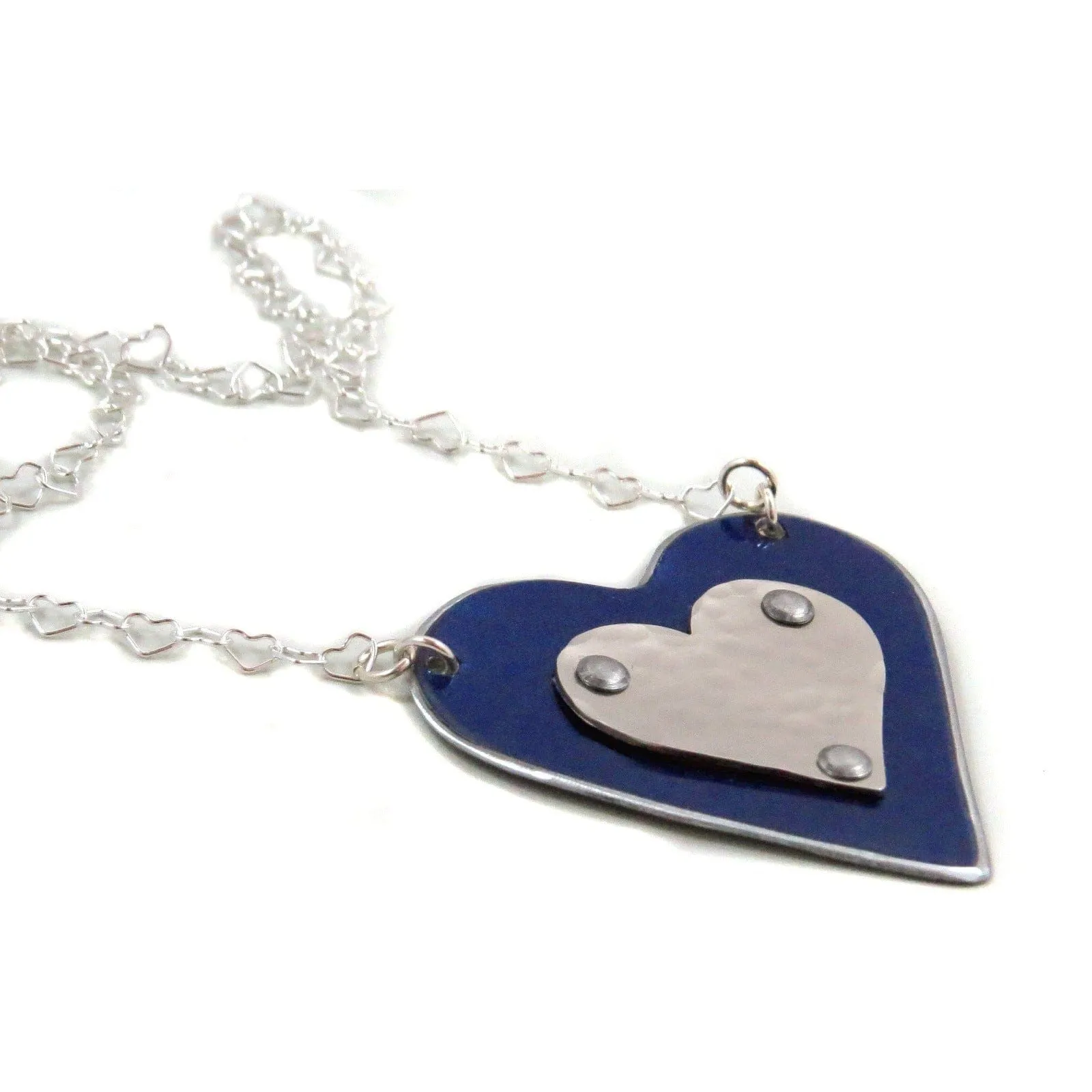 BMW Blue Heart Necklace