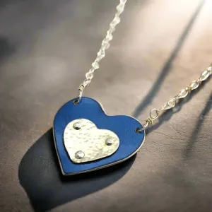 BMW Blue Heart Necklace