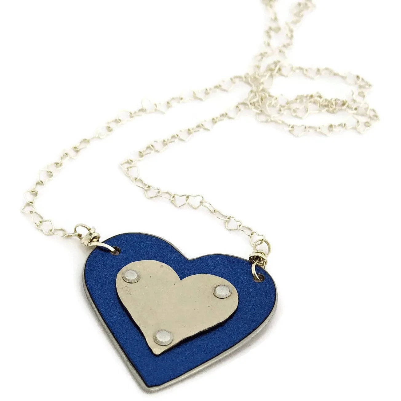 BMW Blue Heart Necklace