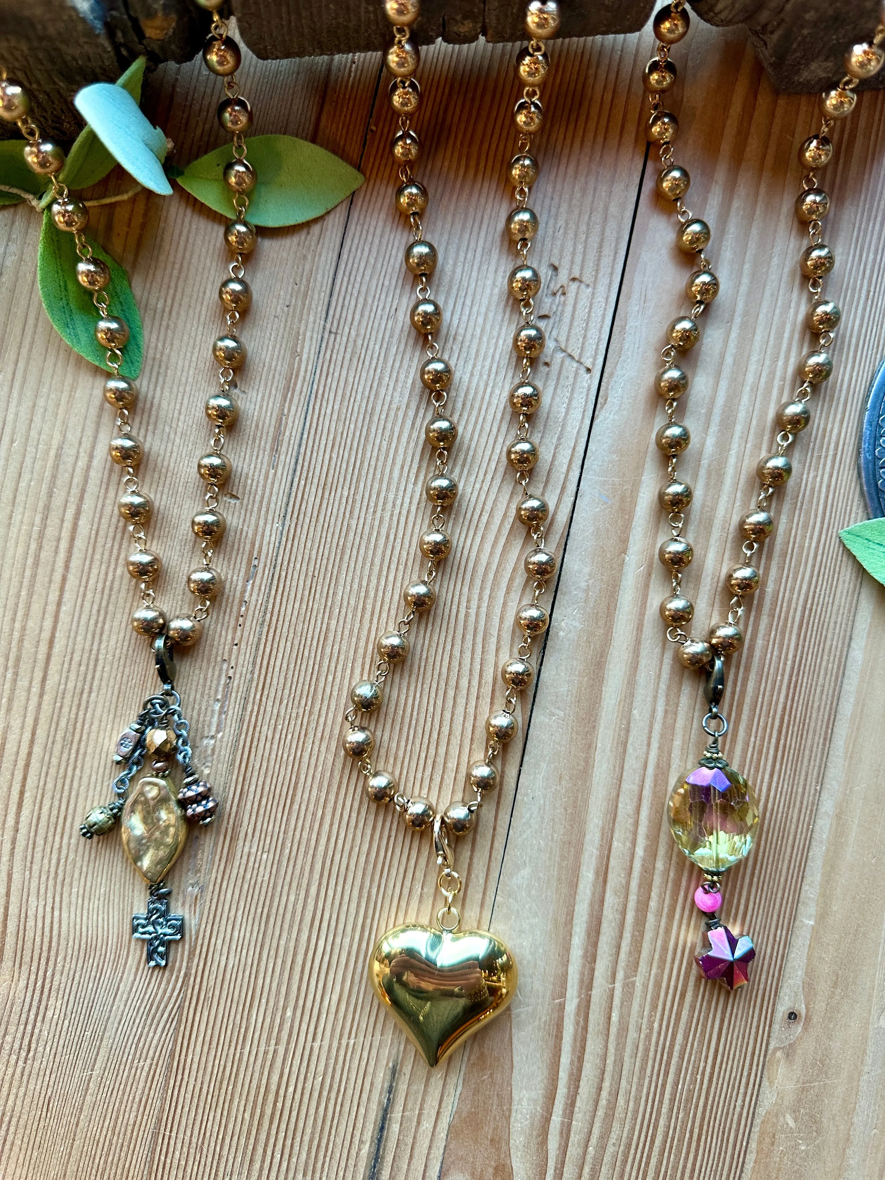 Bright Gold Ball Chain Necklace
