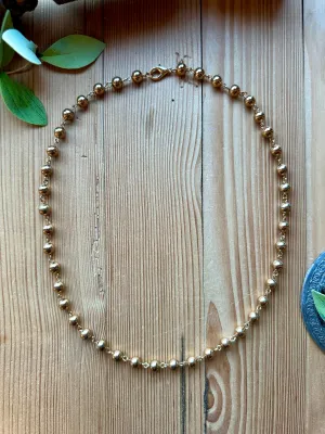 Bright Gold Ball Chain Necklace