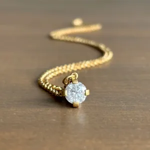 Brilliant Icy Prong-Set Diamond Necklace
