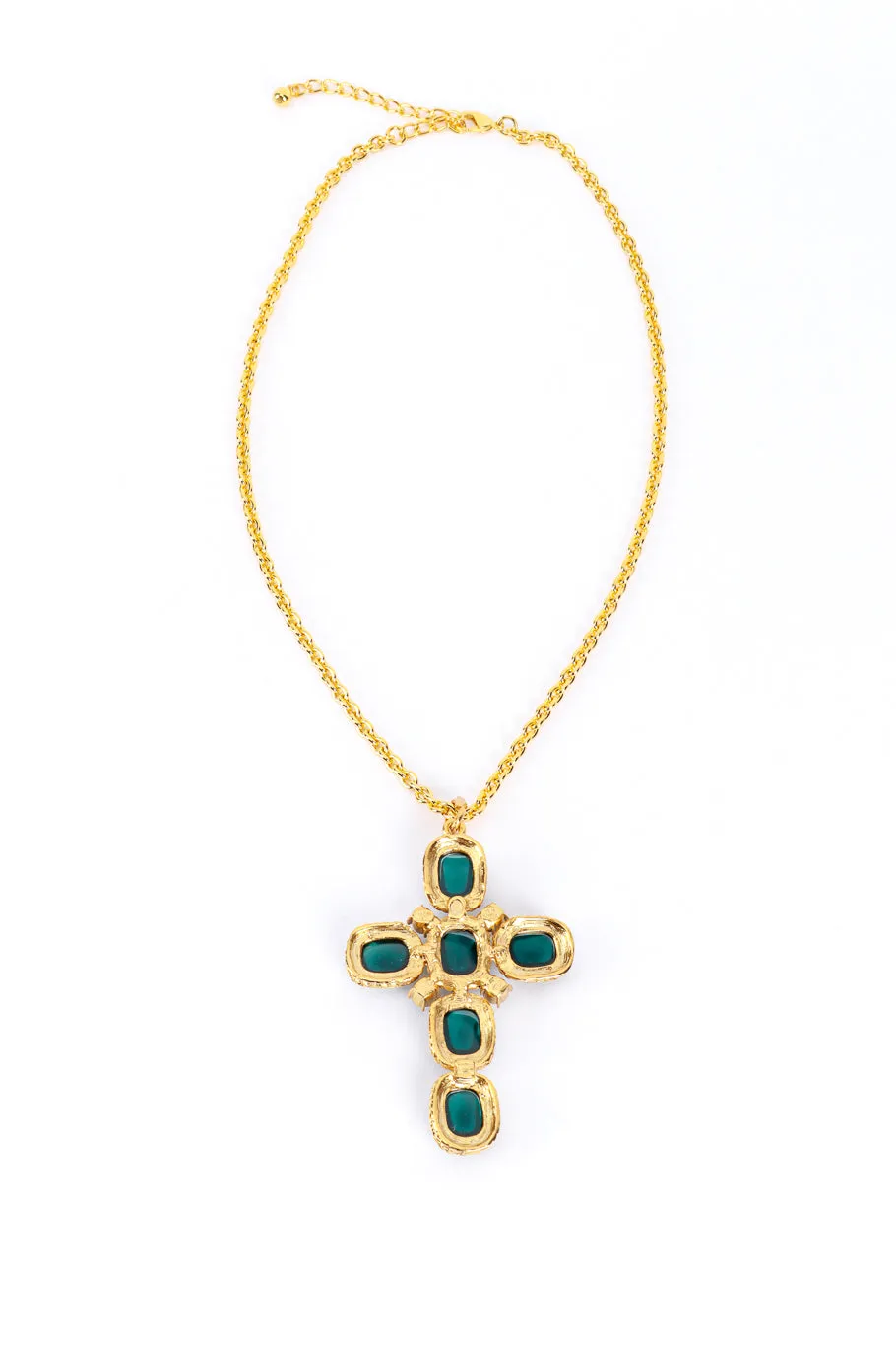 Cabochon Crystal Cross Necklace