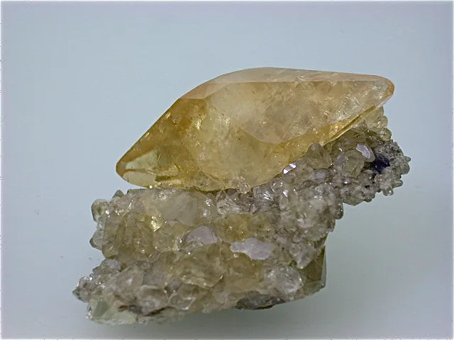 Calcite, Sub-Rosiclare Level Annabel Lee Mine, Ozark-Mahoning Mining Company, Harris Creek District, S. Illinois, Mined March 1988, Kalaskie Collection #463, Miniature 2.8 x 5.0 x 6.5 cm, $280. Online 1/12.