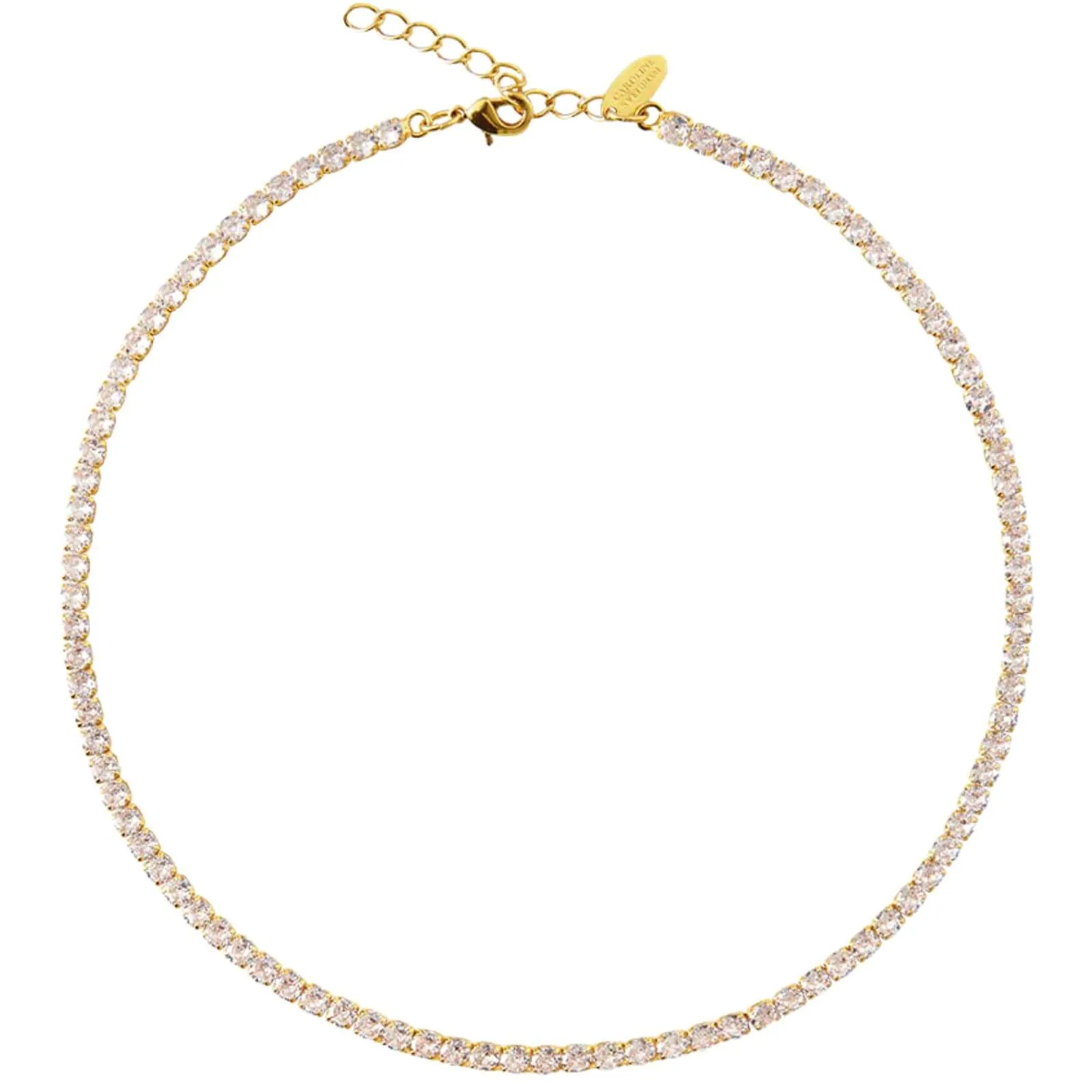Caroline Svedbom Gold Zara Necklace - Clear Crystal