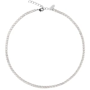Caroline Svedbom Silver Zara Necklace - Clear Crystal