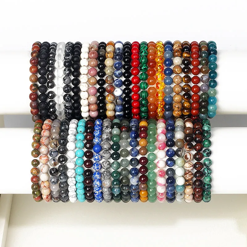 Chakra Natural Crystal Stone Stretch Bracelets 8mm