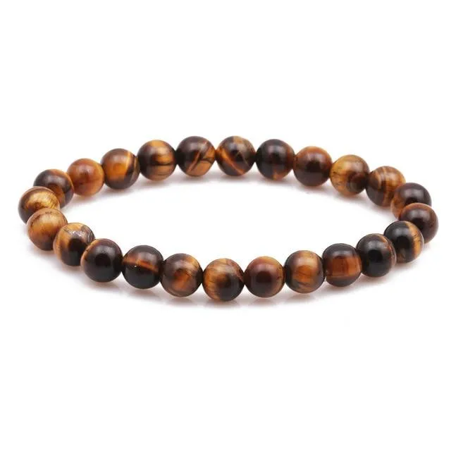 Chakra Natural Crystal Stone Stretch Bracelets 8mm