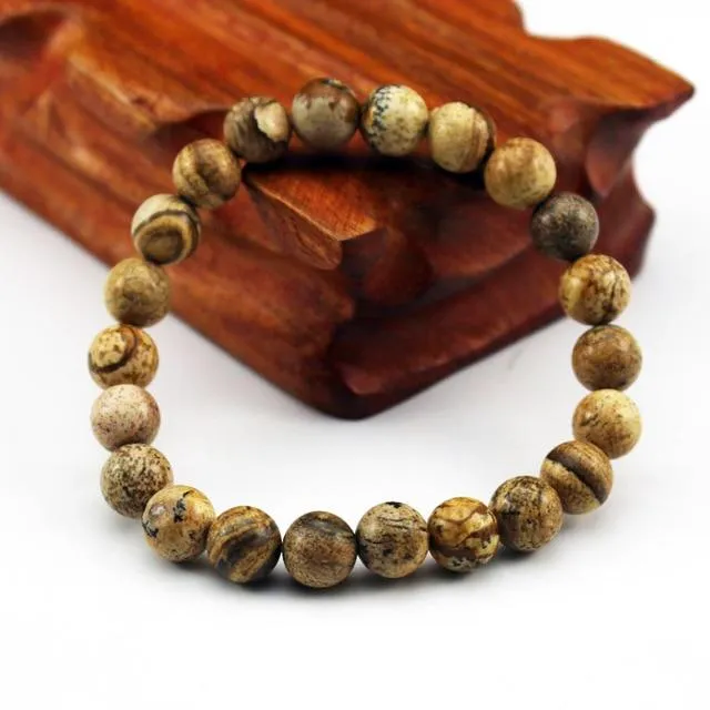 Chakra Natural Crystal Stone Stretch Bracelets 8mm