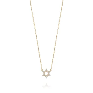 CHARMING DIAMOND STAR OF DAVID NECKLACE