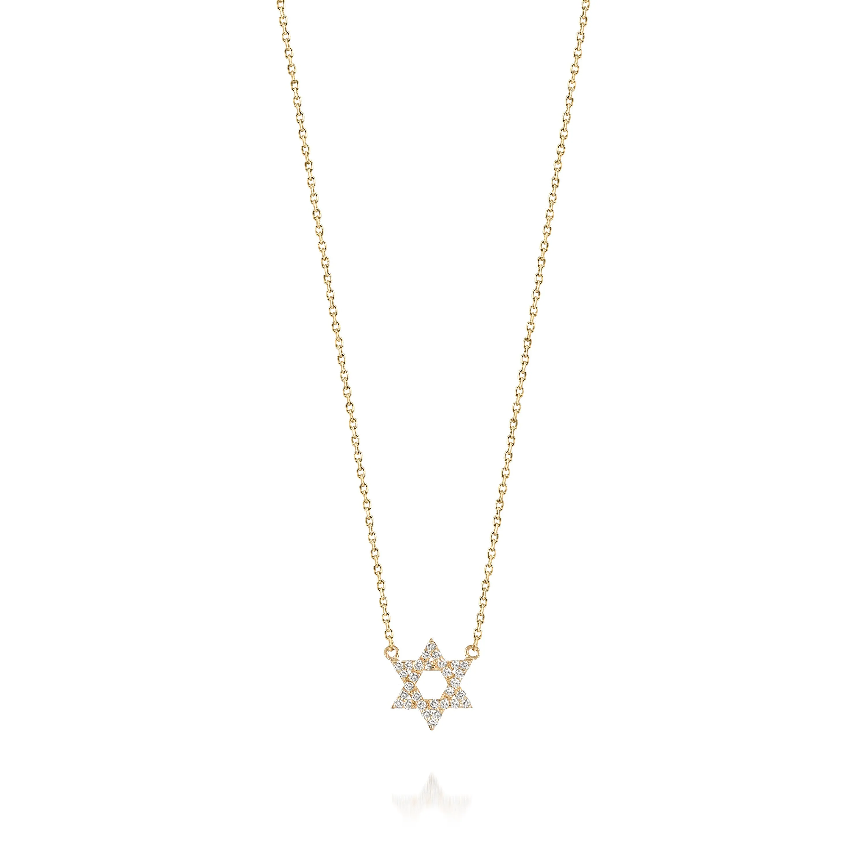 CHARMING DIAMOND STAR OF DAVID NECKLACE