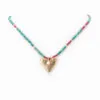 Charming Turquoise and Garnet Necklace
