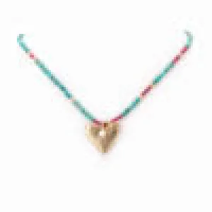 Charming Turquoise and Garnet Necklace