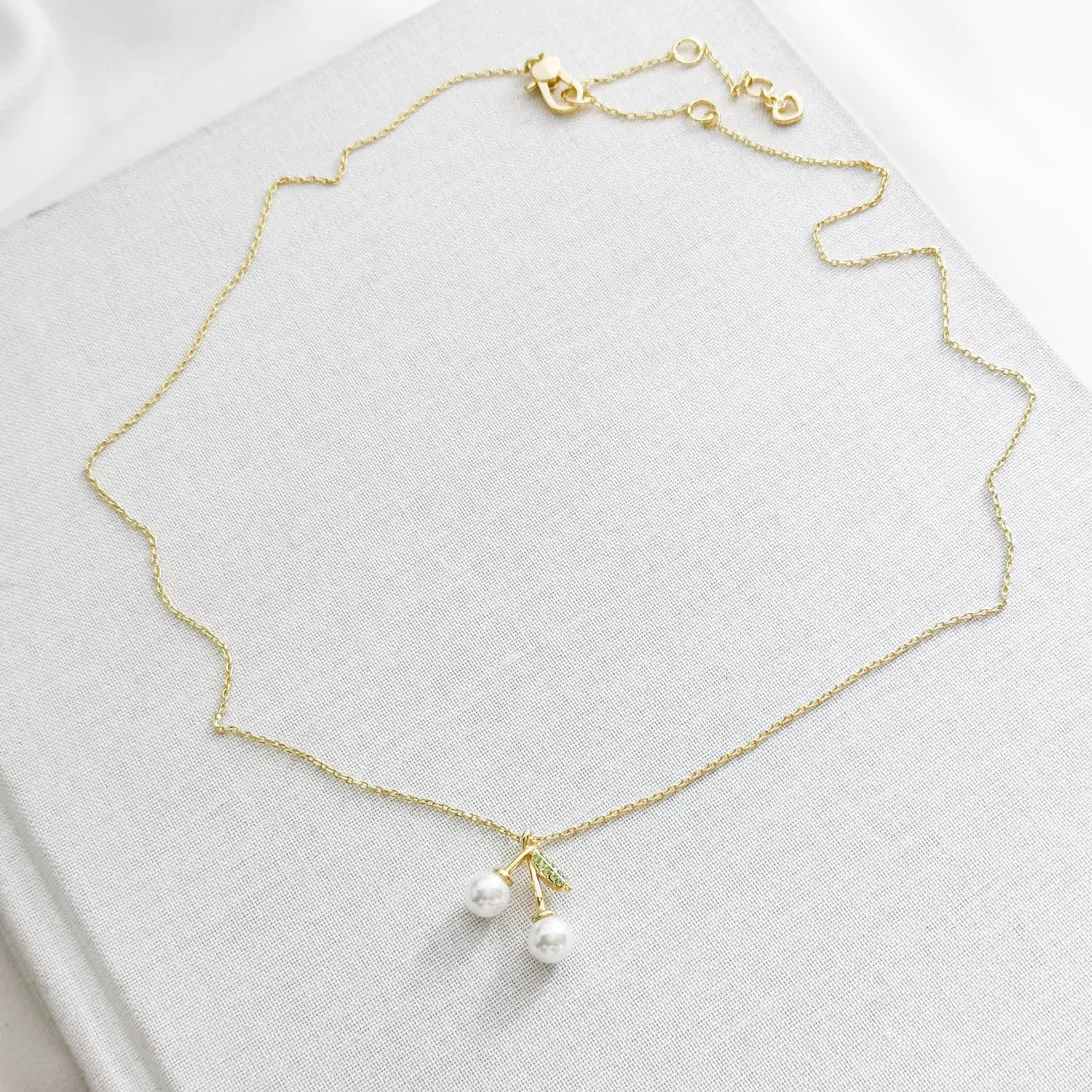 Cherie Cherry Gold Pendant Necklace