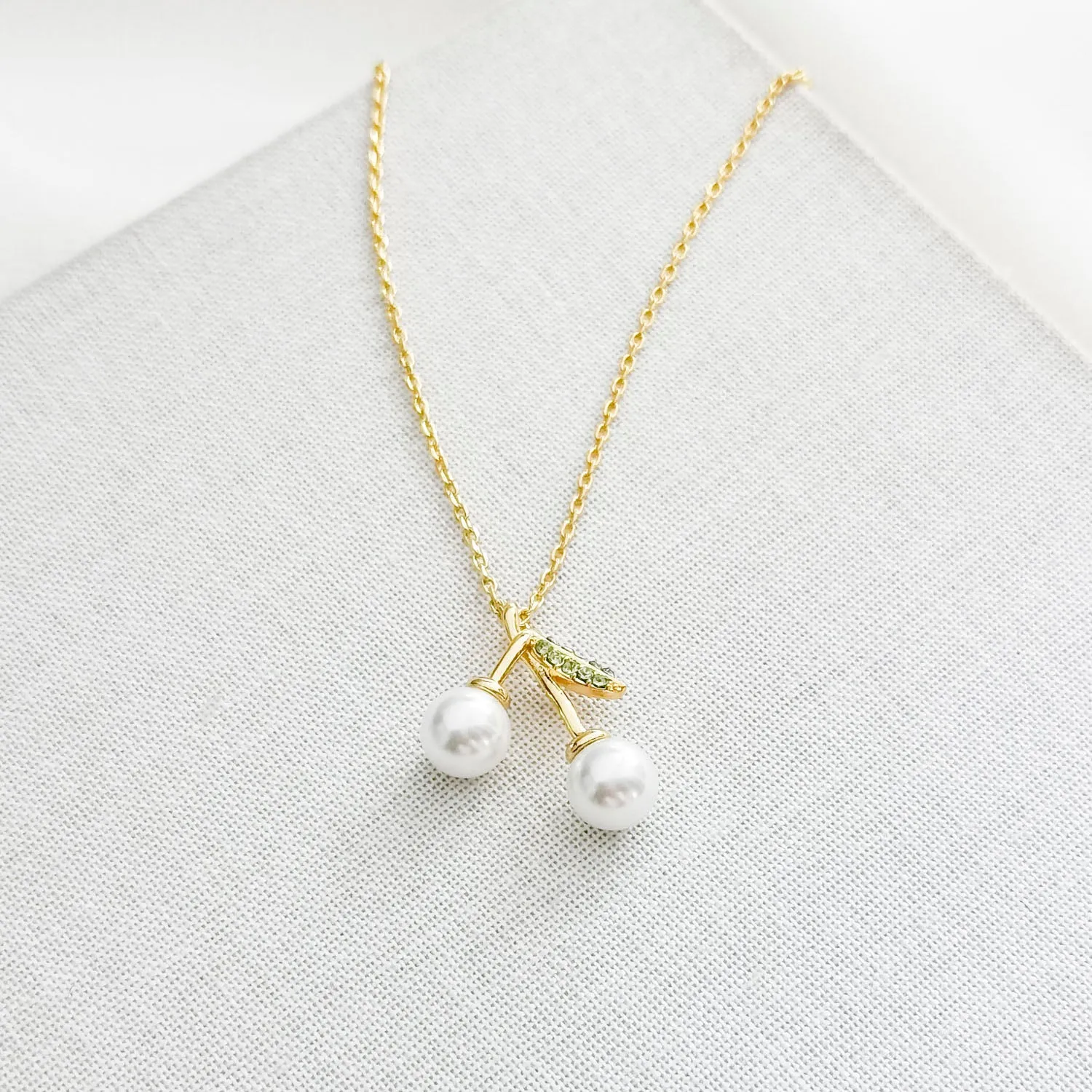 Cherie Cherry Gold Pendant Necklace