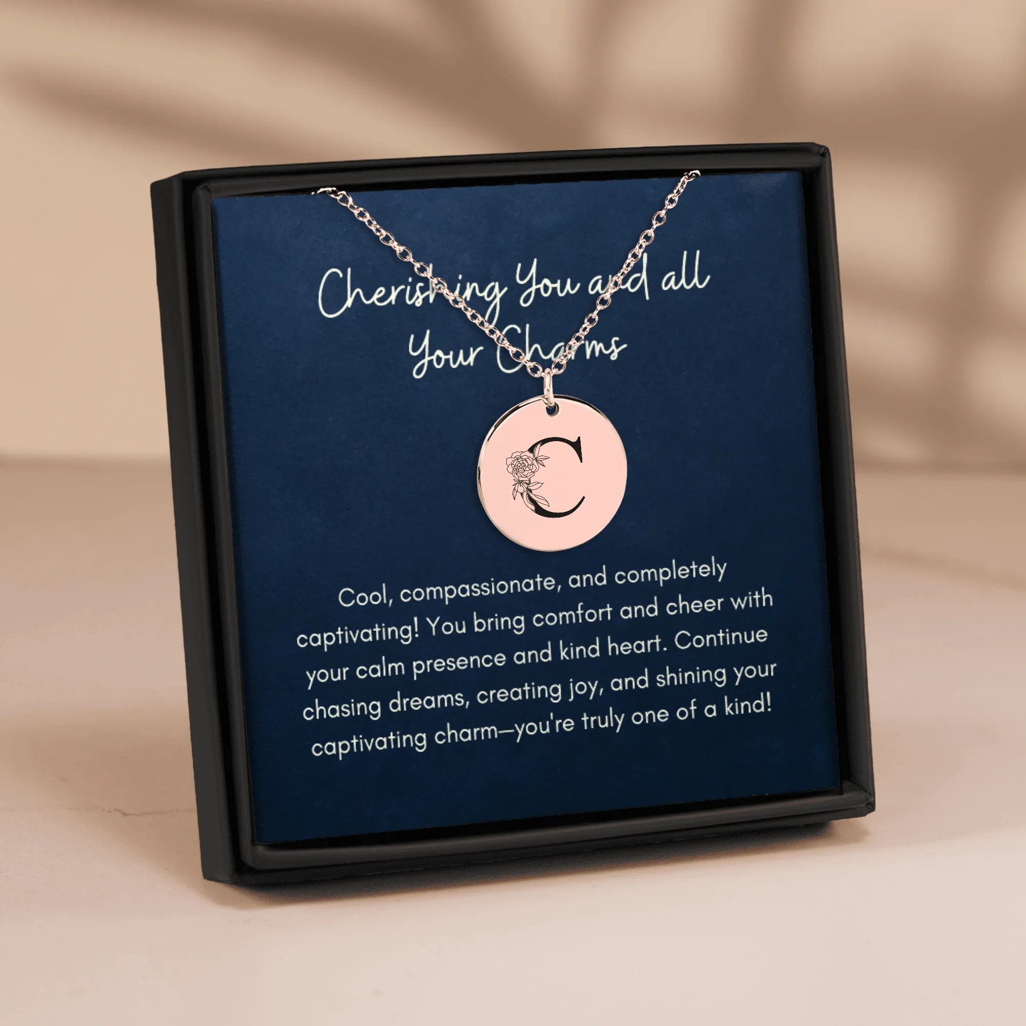 Cherishing You Initial Necklace – C
