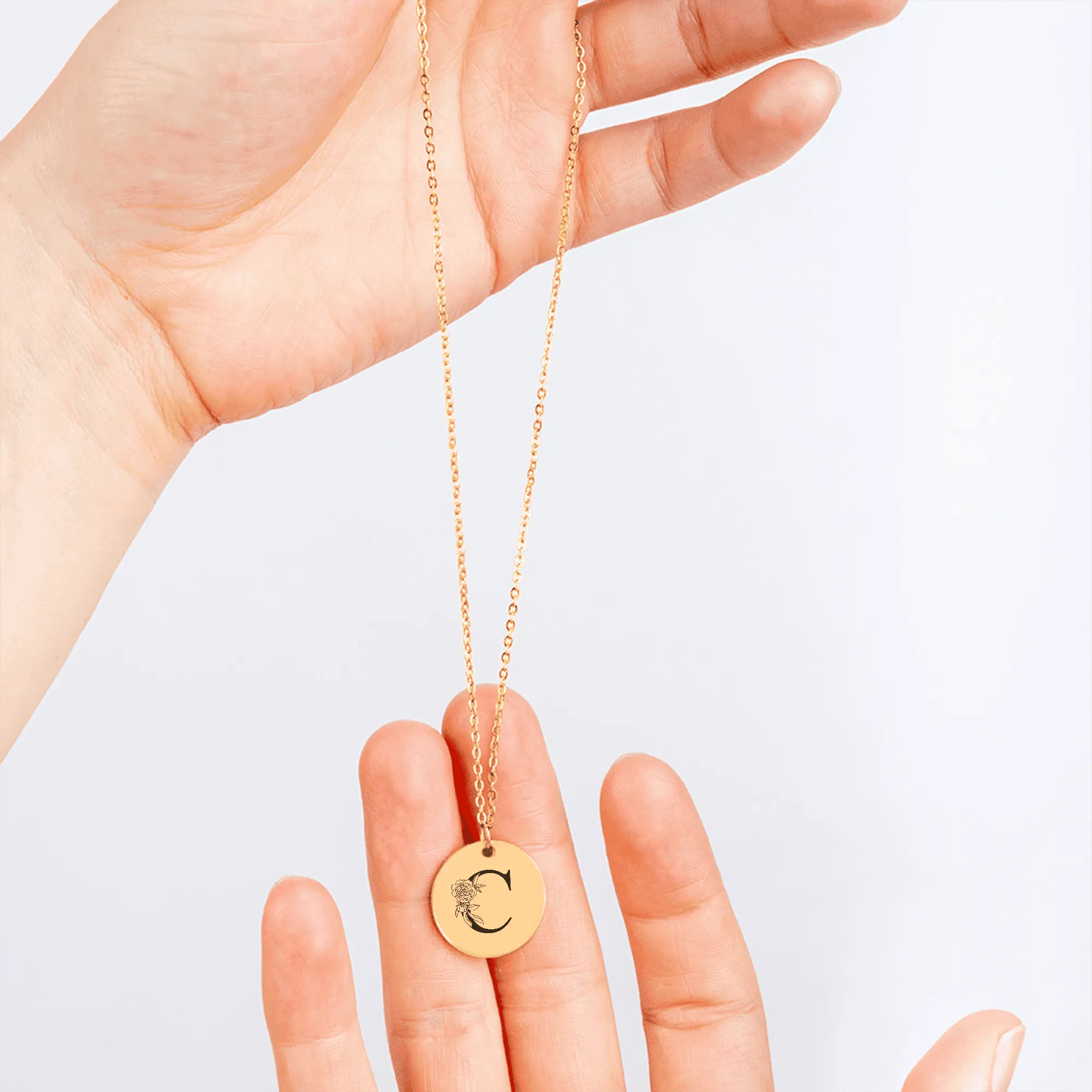 Cherishing You Initial Necklace – C