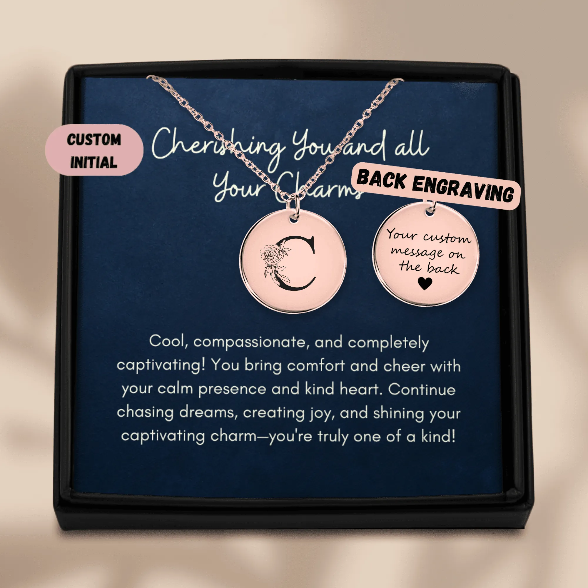 Cherishing You Initial Necklace – C