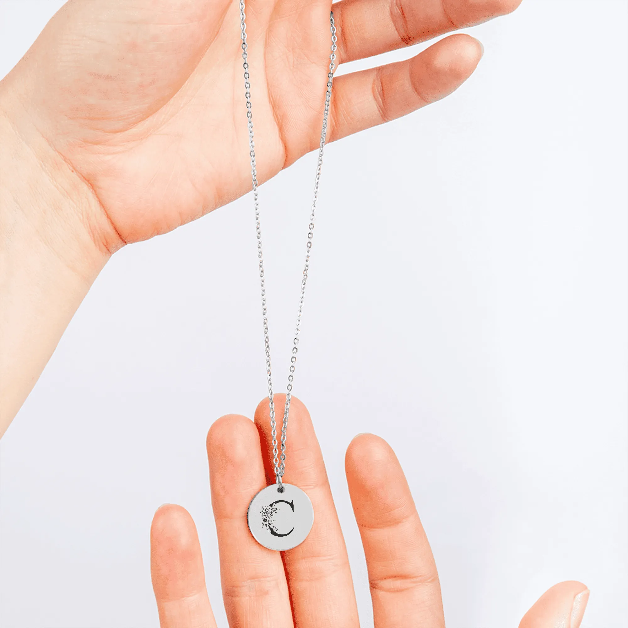 Cherishing You Initial Necklace – C