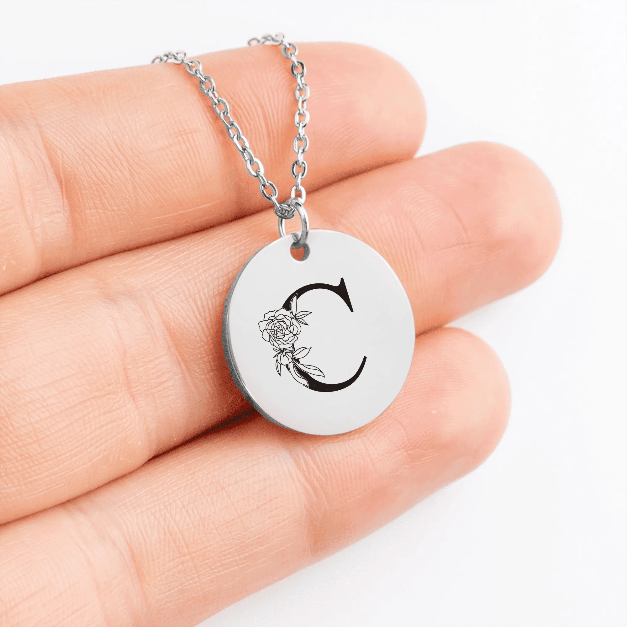 Cherishing You Initial Necklace – C