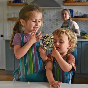 Children's Apron | Quetzal Jade Stripe