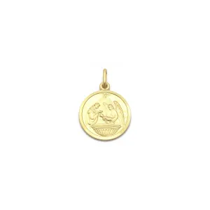 Children's Baptism Italian Medal Pendant (14K)