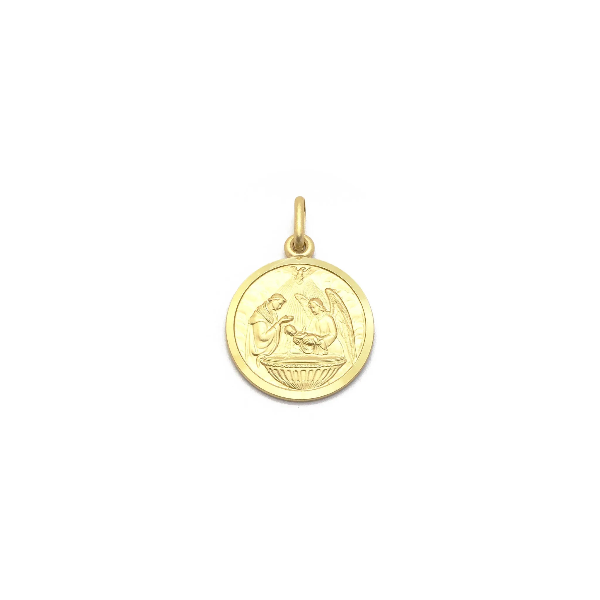 Children's Baptism Italian Medal Pendant (14K)