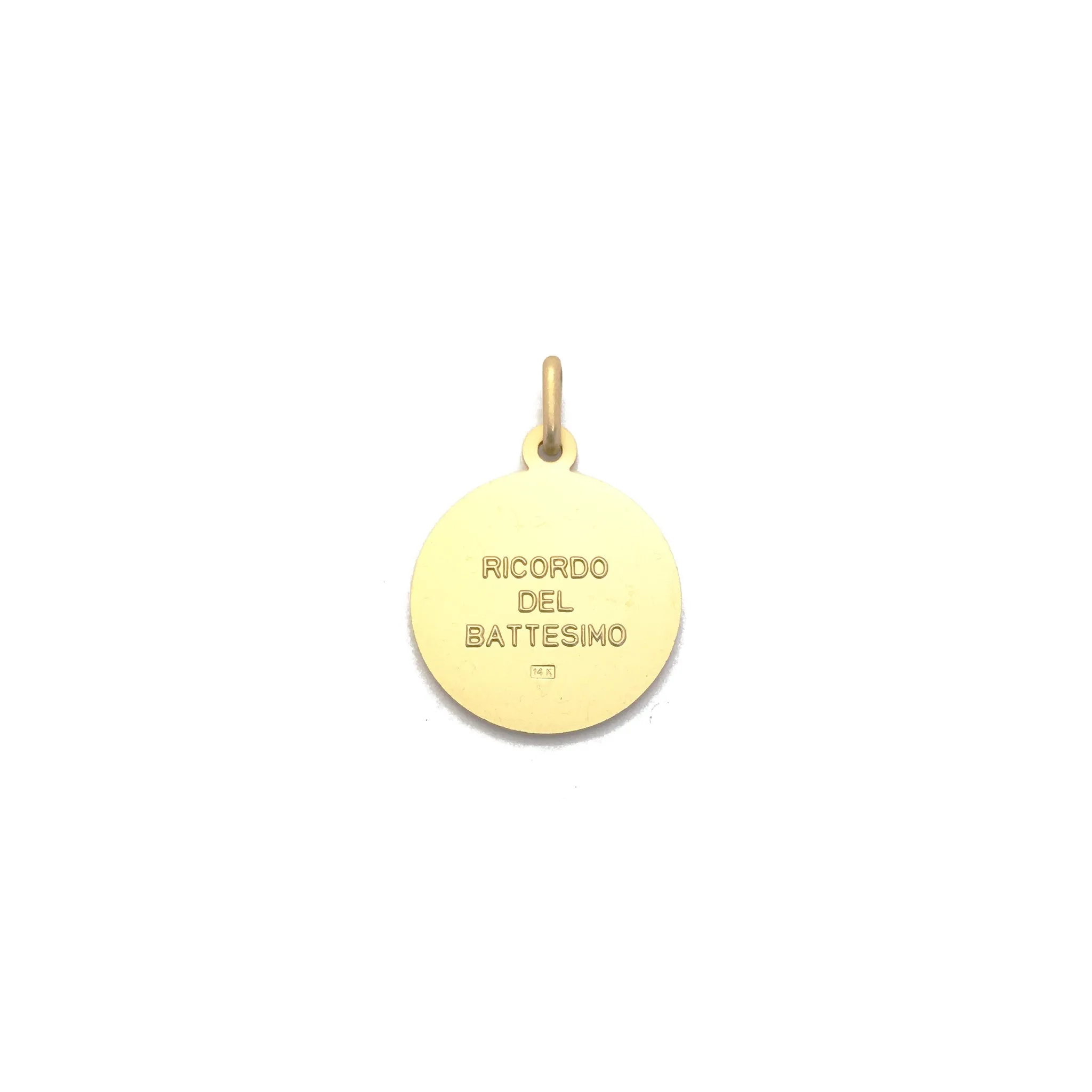 Children's Baptism Italian Medal Pendant (14K)